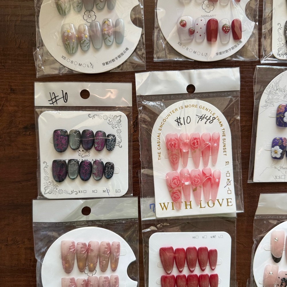 Assorted Press on Nail Sets - Bundle of 12 - Picture 2 of 15